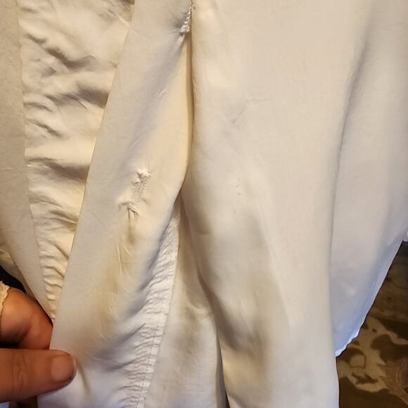 Vtg 80's Paris Star Brand Women Sz 10 Placket Embroided Paisley Hidden Buttons - Picture 5 of 11